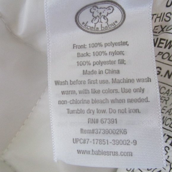 Koala Baby 2 Pc Infant Changing Pads‎ 26.5"x13.75" White Ties Rectangular Infant - Picture 5 of 5